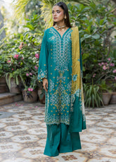 Zellbury Chikankari Embroidered Lawn 3 Piece Unstitched Suit WUS26E34083