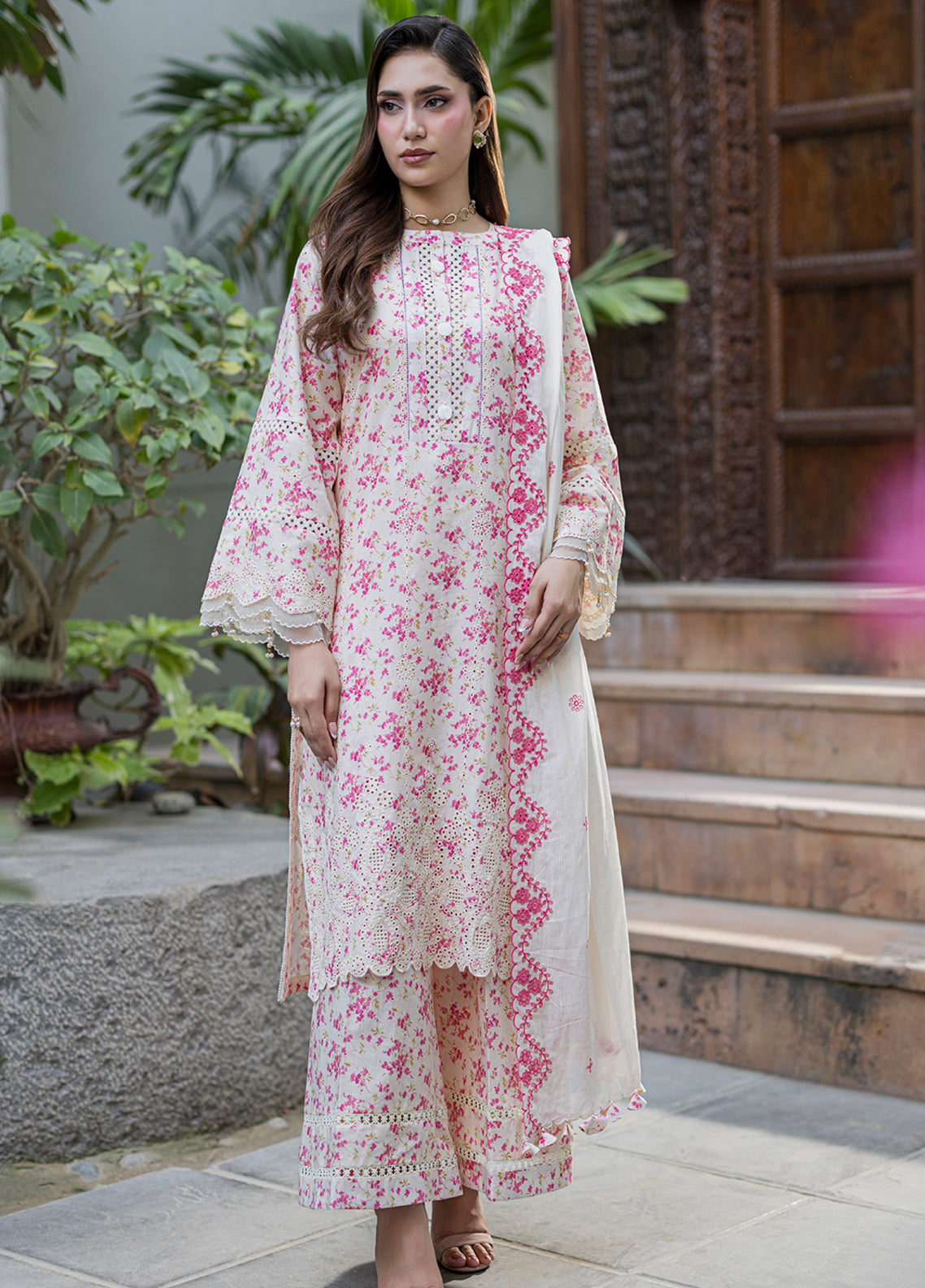 Zellbury Chikankari Embroidered Lawn 3 Piece Unstitched Suit WUS26E34096 Zellbury Chikankari Embroidered Lawn 3 Piece Unstitched Suit WUS26E34096
