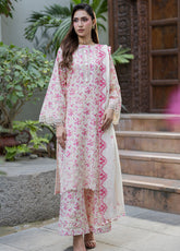 Zellbury Chikankari Embroidered Lawn 3 Piece Unstitched Suit WUS26E34096