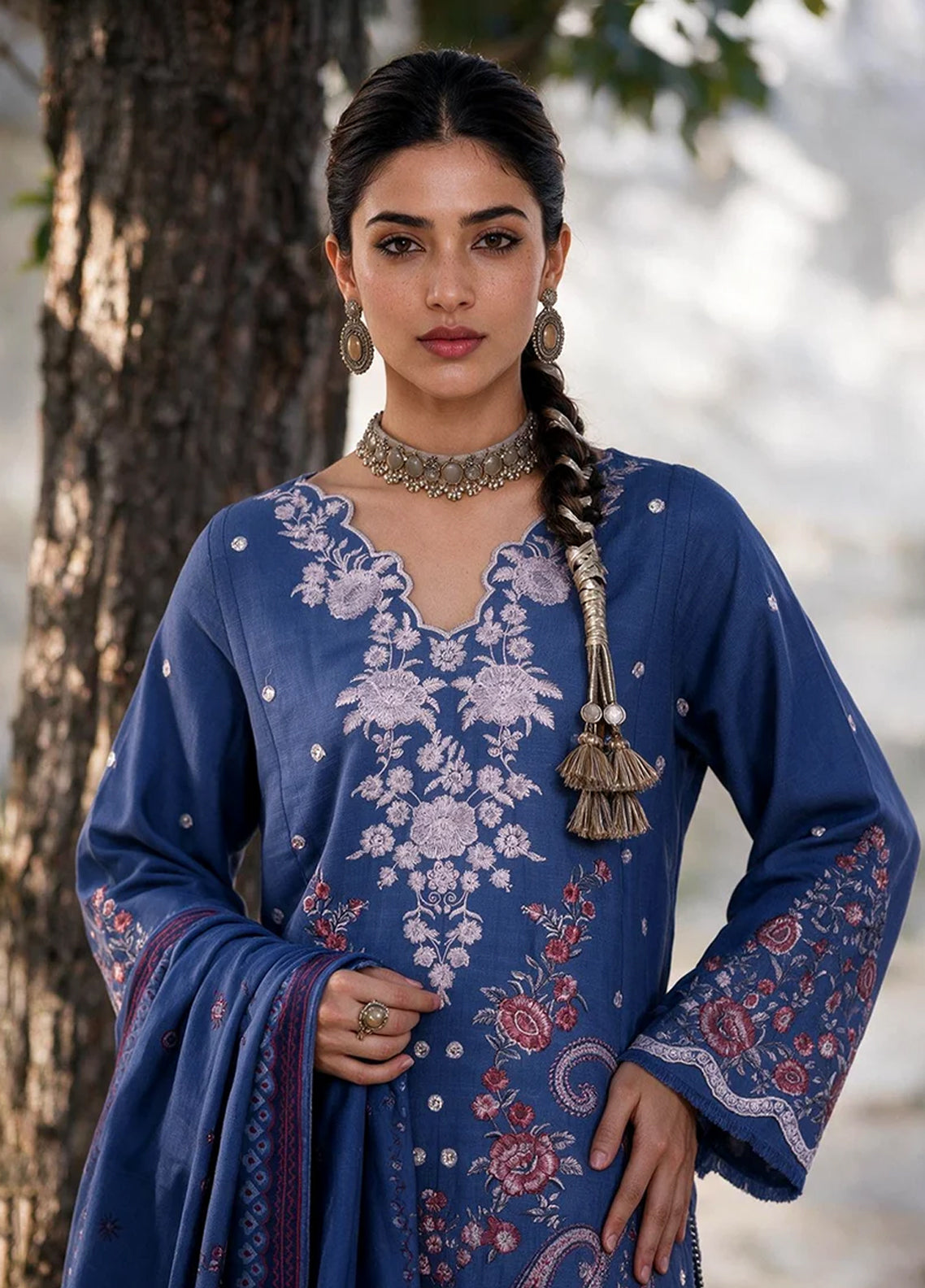 Zellbury Embroidered Khaddar 3 Piece Unstitched Dress WUWQ1E30341 Blue Zellbury Embroidered Khaddar 3 Piece Unstitched Dress WUWQ1E30341 Blue