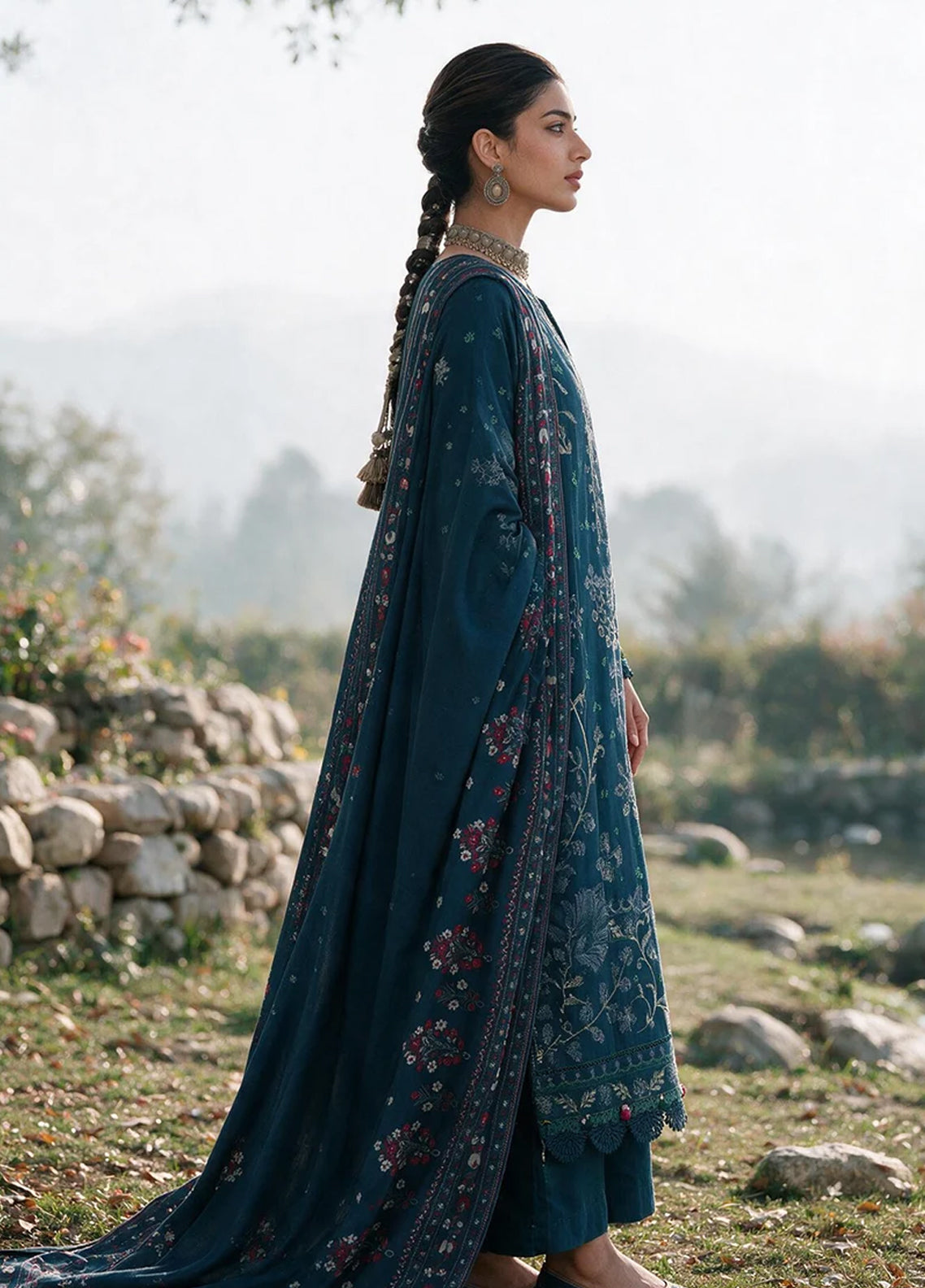 Zellbury Embroidered Khaddar 3 Piece Unstitched Dress WUWQ1E30342 Teal Zellbury Embroidered Khaddar 3 Piece Unstitched Dress WUWQ1E30342 Teal