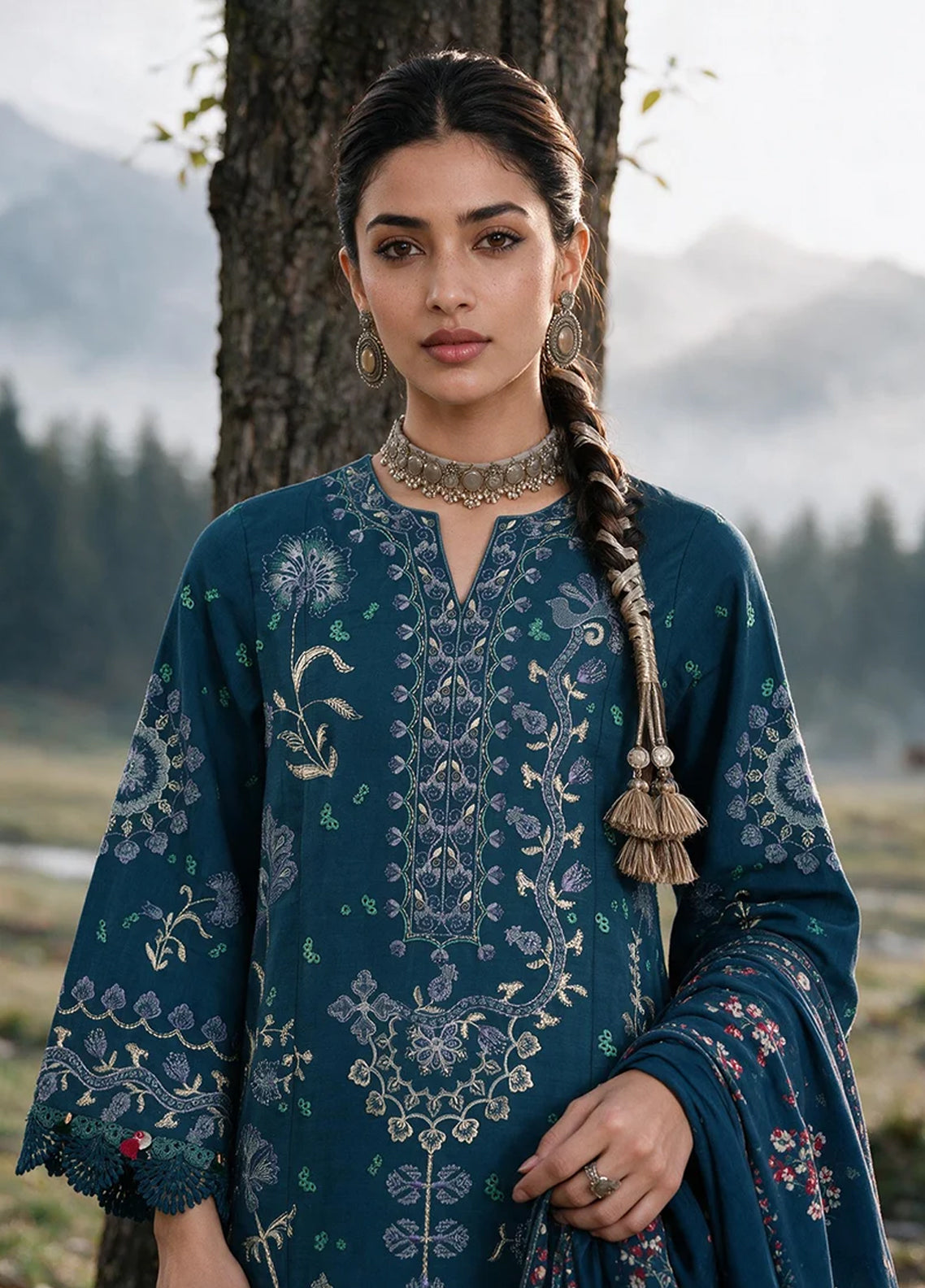 Zellbury Embroidered Khaddar 3 Piece Unstitched Dress WUWQ1E30342 Teal Zellbury Embroidered Khaddar 3 Piece Unstitched Dress WUWQ1E30342 Teal