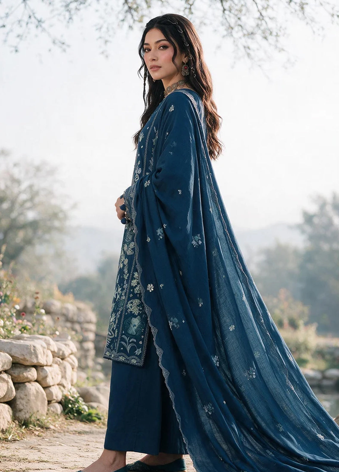 Zellbury Embroidered Khaddar 3 Piece Unstitched Dress WUWQ1E30345 Teal Green Zellbury Embroidered Khaddar 3 Piece Unstitched Dress WUWQ1E30345 Teal Green
