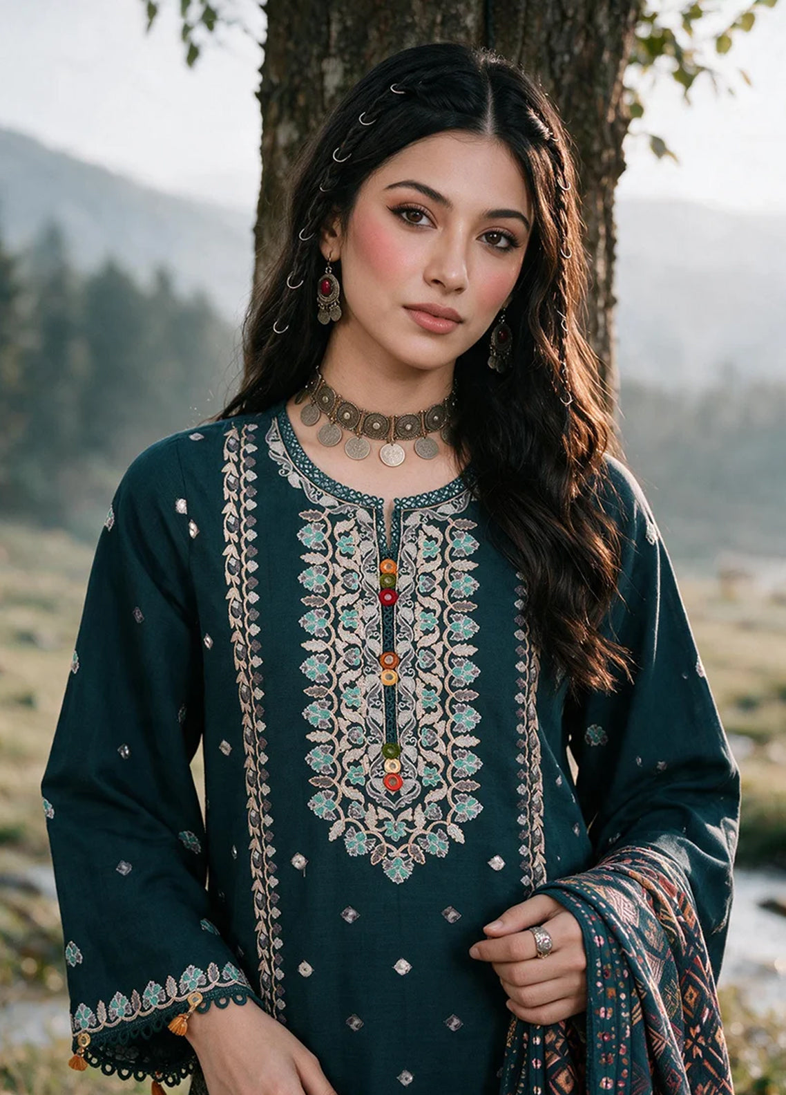 Zellbury Embroidered Khaddar 3 Piece Unstitched Suit WUWQ1E30335 Teal Green Zellbury Embroidered Khaddar 3 Piece Unstitched Suit WUWQ1E30335 Teal Green