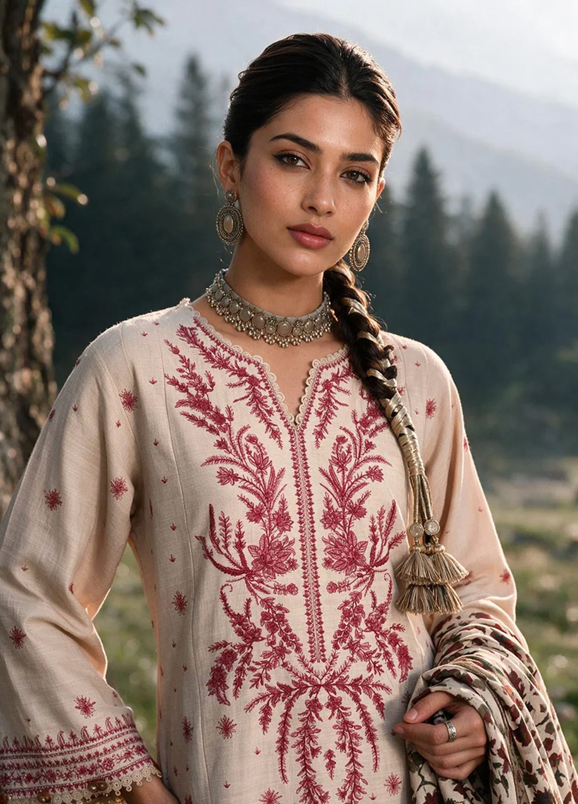 Zellbury Embroidered Khaddar 3 Piece Unstitched Suit WUWQ1E30338 Beige Zellbury Embroidered Khaddar 3 Piece Unstitched Suit WUWQ1E30338 Beige