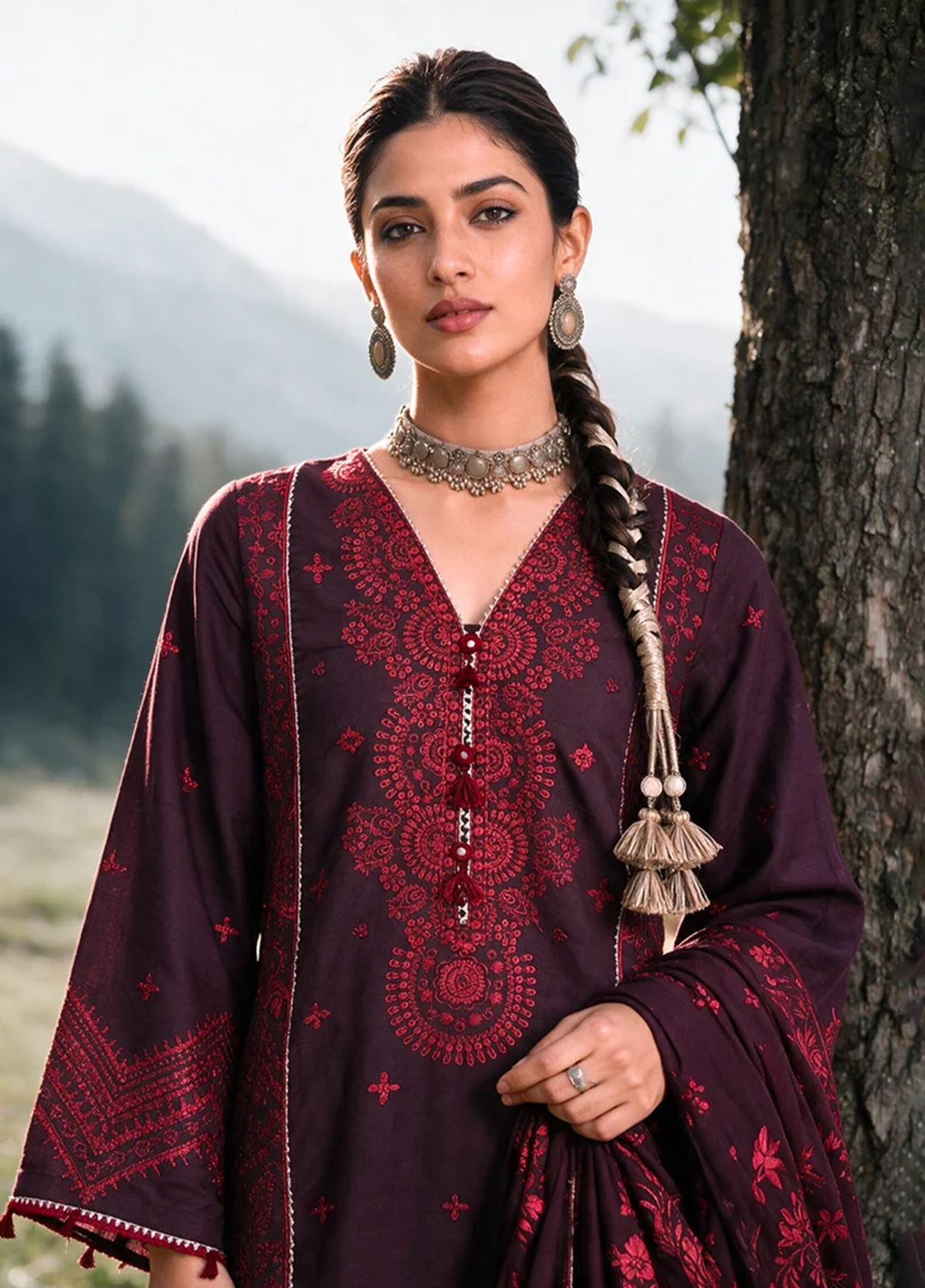 Zellbury Embroidered Khaddar 3 Piece Unstitched Suit WUWQ1E30340 Maroon Zellbury Embroidered Khaddar 3 Piece Unstitched Suit WUWQ1E30340 Maroon