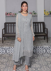 Zenia by Fine Textile Embroidered Chiffon Suits Unstitched 3 Piece - FT25ZC 04