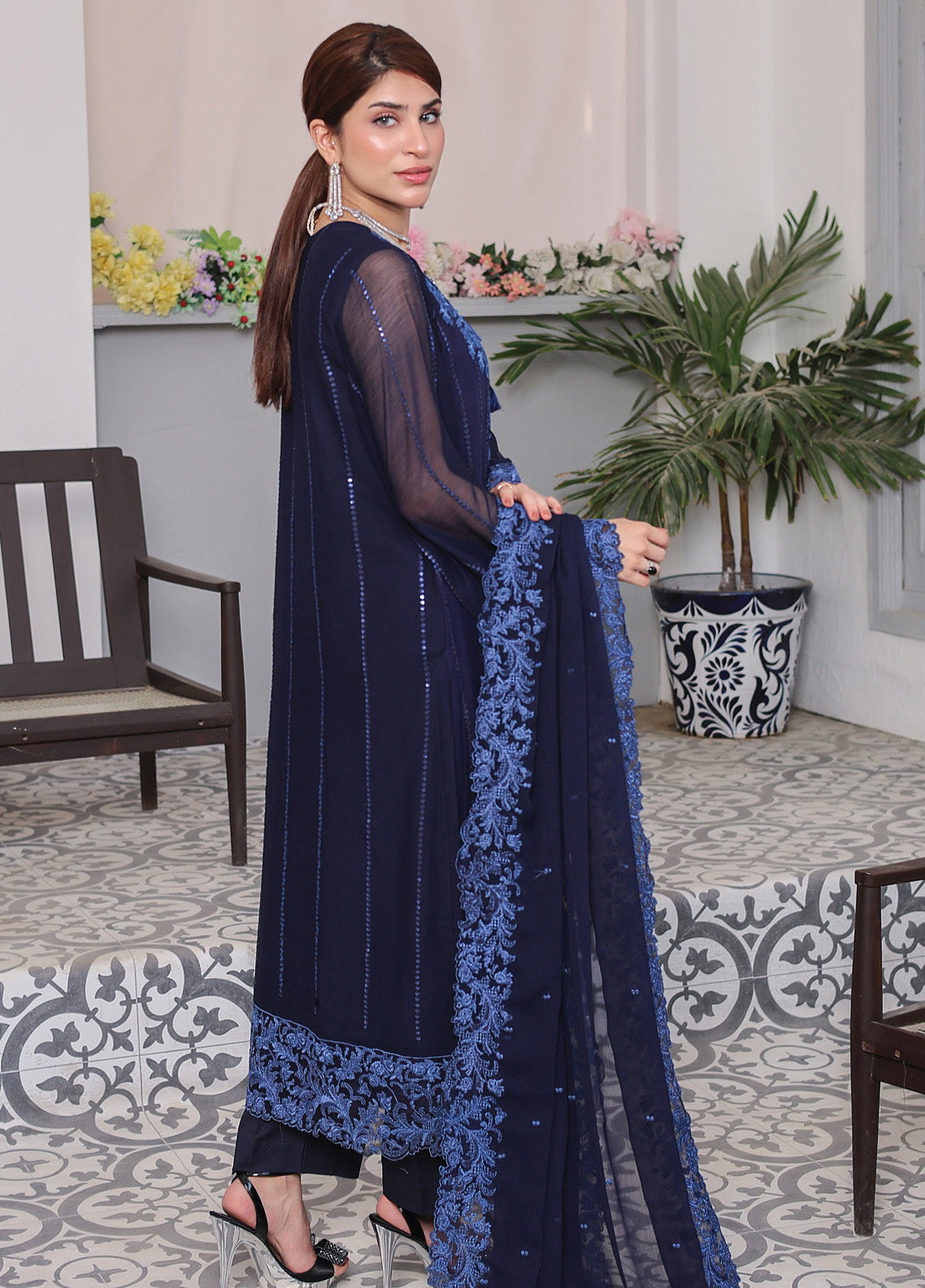 Zenia by Fine Textile Embroidered Chiffon Suits Unstitched 3 Piece - FT25ZC 05 Zenia by Fine Textile Embroidered Chiffon Suits Unstitched 3 Piece - FT25ZC 05