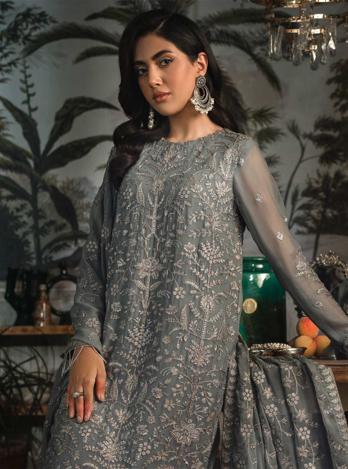 La Rosella By Zarif Embroidered Chiffon Unstitched 3 Piece Suit - 07 La Rosella By Zarif Embroidered Chiffon Unstitched 3 Piece Suit - 07