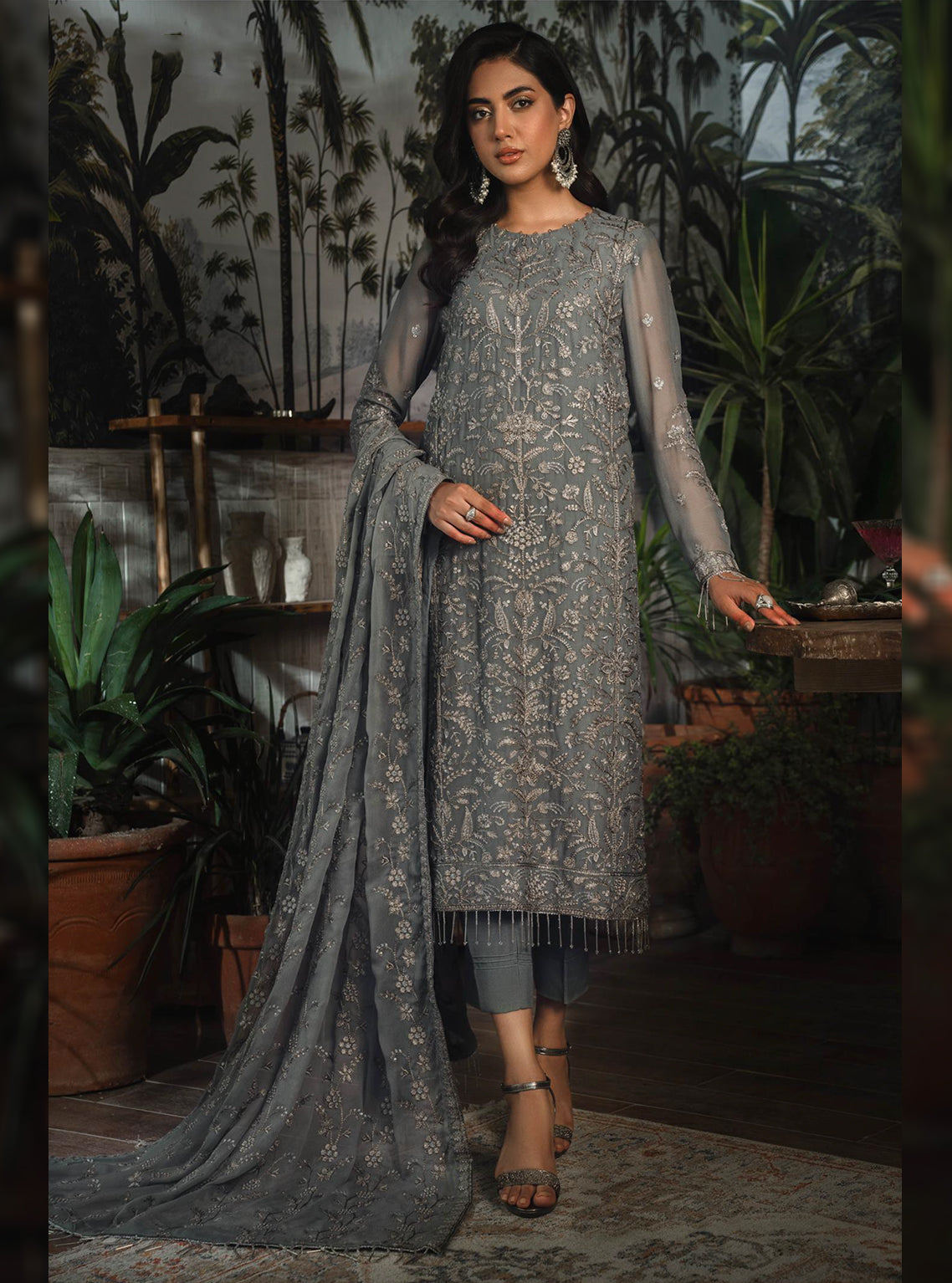 La Rosella By Zarif Embroidered Chiffon Unstitched 3 Piece Suit - 07 La Rosella By Zarif Embroidered Chiffon Unstitched 3 Piece Suit - 07