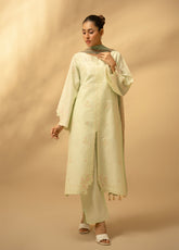 Zouj Chikankari Embroidered Lawn 3 Piece Unstitched Suit SJ26CEL D-01