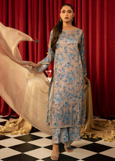 Zouj Embroidered Silk 2 Piece Stitched Shirt & Trouser ZJ26PLS D-02