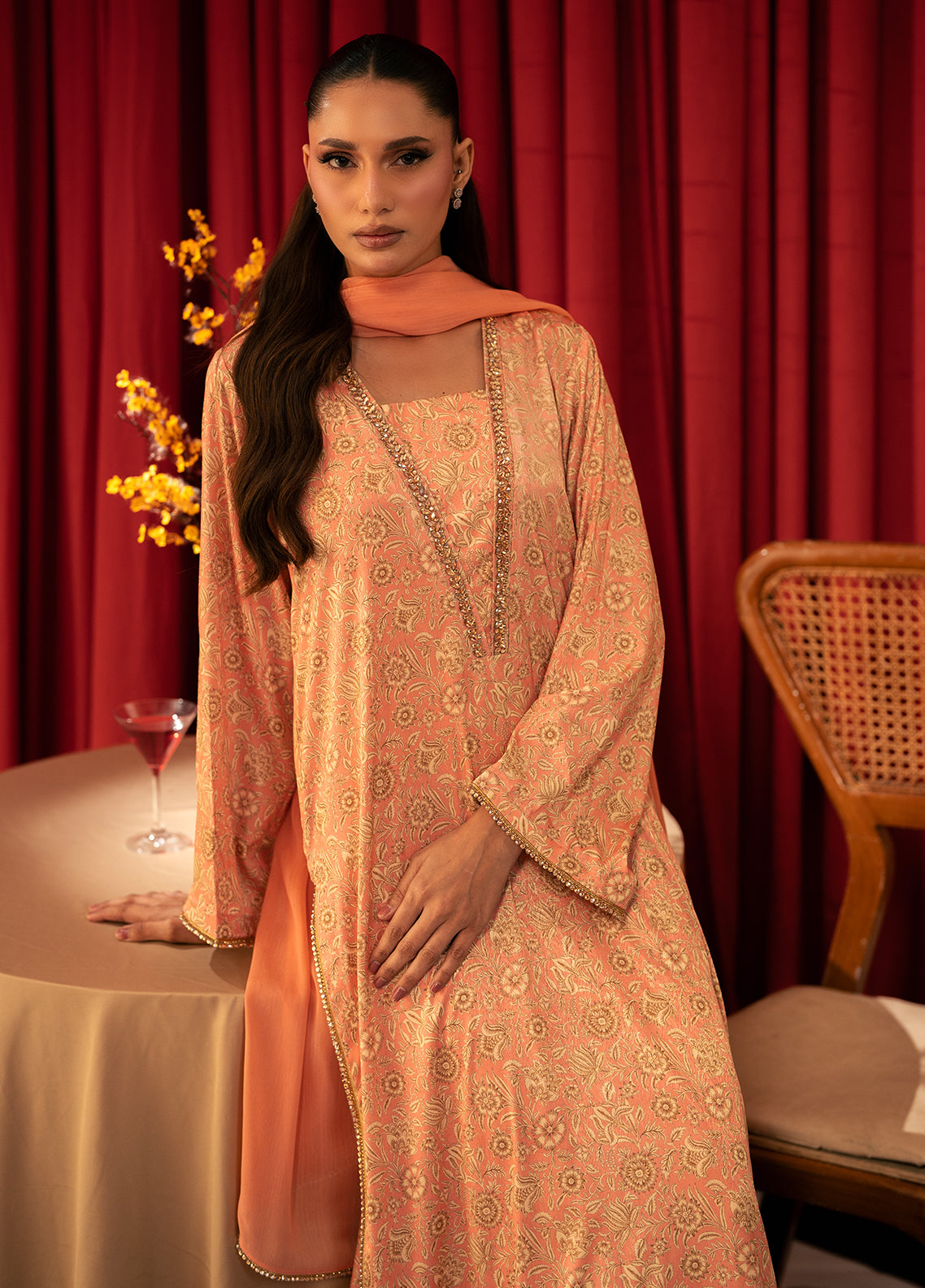 Zouj Embroidered Silk 2 Piece Stitched Shirt & Trouser ZJ26PLS D-04 Zouj Embroidered Silk 2 Piece Stitched Shirt & Trouser ZJ26PLS D-04