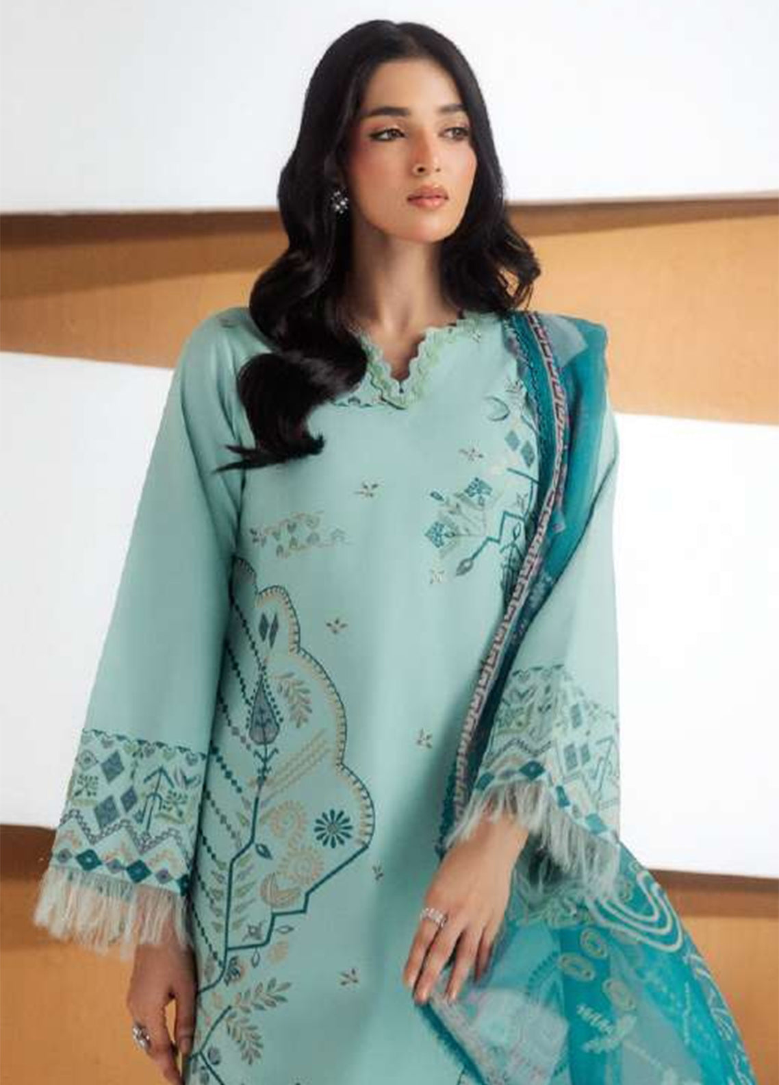 Zync By Florent Embroidered Viscose 3 Piece Unstitched Suit FL26ZI D-FZ-4A Zync By Florent Embroidered Viscose 3 Piece Unstitched Suit FL26ZI D-FZ-4A