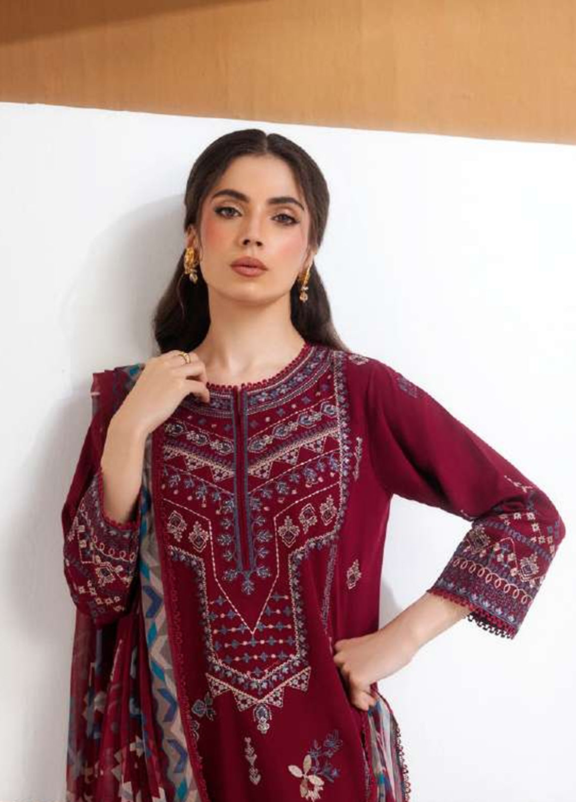 Zync By Florent Embroidered Viscose 3 Piece Unstitched Suit FL26ZI D-FZ-7A Zync By Florent Embroidered Viscose 3 Piece Unstitched Suit FL26ZI D-FZ-7A