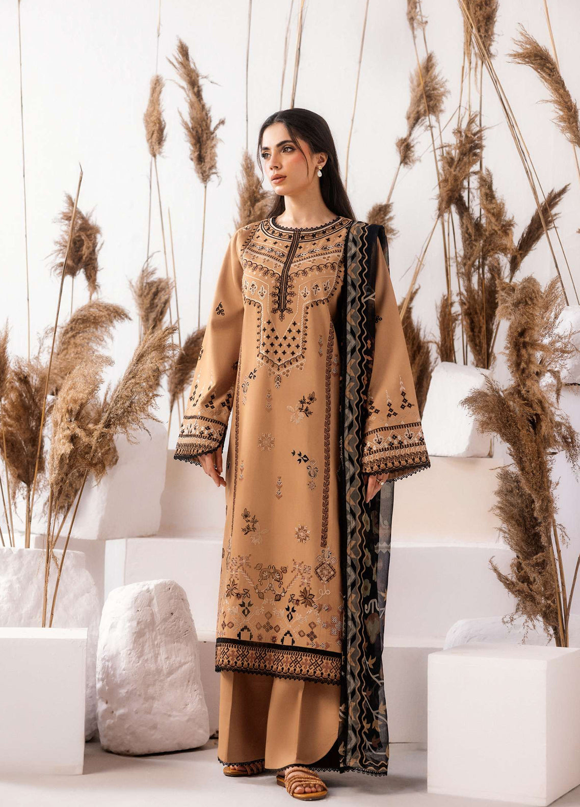 Zync By Florent Embroidered Viscose 3 Piece Unstitched Suit FL26ZI D-FZ-7B Zync By Florent Embroidered Viscose 3 Piece Unstitched Suit FL26ZI D-FZ-7B