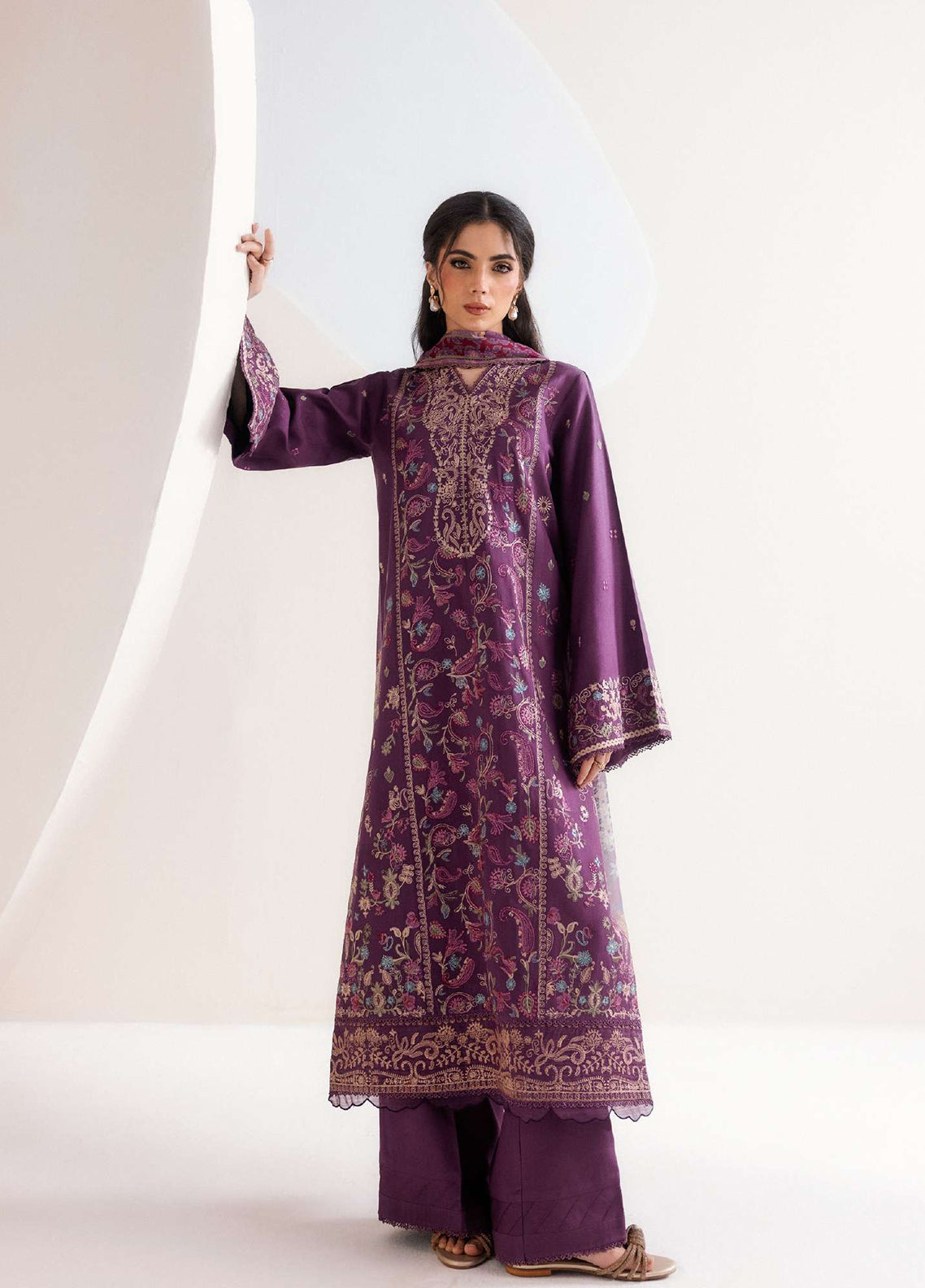 Zync By Florent Embroidered Viscose 3 Piece Unstitched Suit FL26ZI D-FZ-8A Zync By Florent Embroidered Viscose 3 Piece Unstitched Suit FL26ZI D-FZ-8A