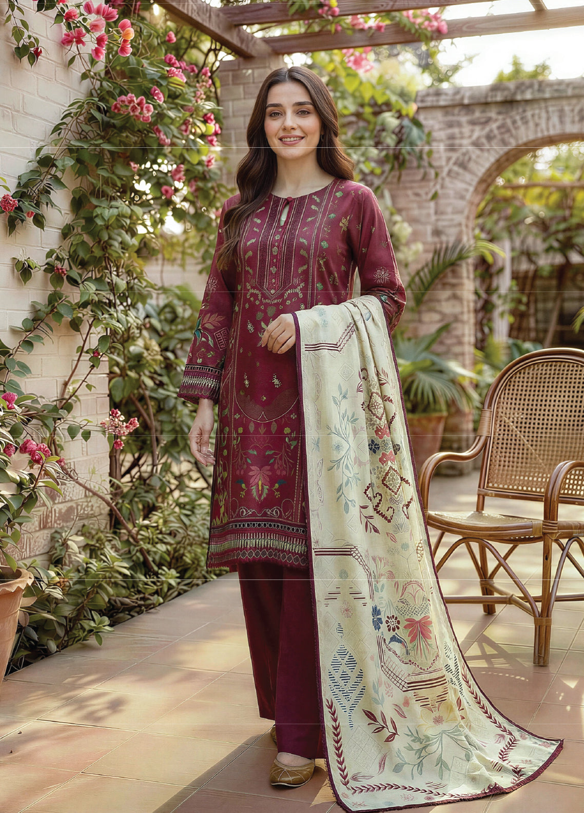Zync By Florent Excclusive Printed Lawn 3 Piece Unstitched Suit FL26ZP D-12 Zync By Florent Excclusive Printed Lawn 3 Piece Unstitched Suit FL26ZP D-12