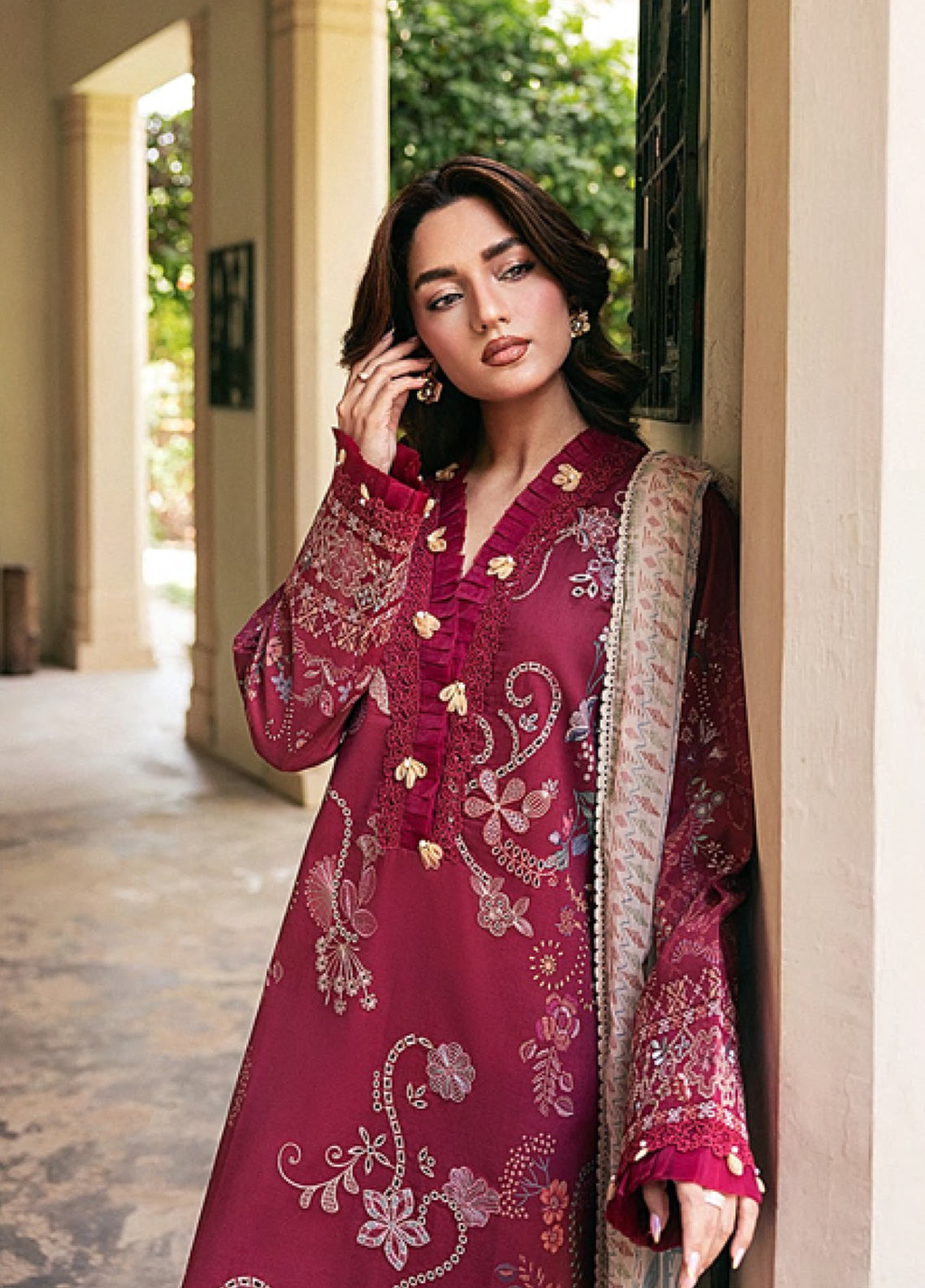 Zync By Florent Luxury Embroidered Lawn 3 Piece Unstitched Suit FL26ZEO D-FZF-6A Zync By Florent Luxury Embroidered Lawn 3 Piece Unstitched Suit FL26ZEO D-FZF-6A