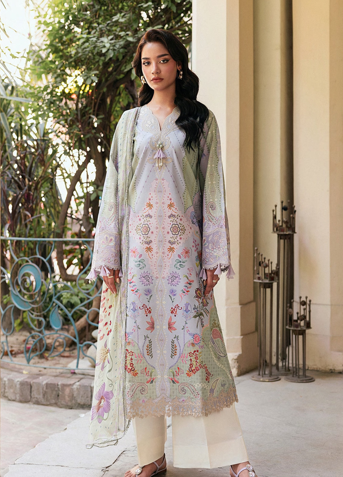 Zync By Florent Luxury Embroidered Lawn 3 Piece Unstitched Suit FL26ZEO D-FZF-7A Zync By Florent Luxury Embroidered Lawn 3 Piece Unstitched Suit FL26ZEO D-FZF-7A