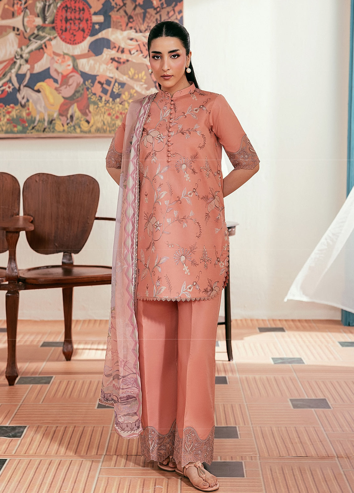 Zync By Florent Luxury Embroidered Lawn 3 Piece Unstitched Suit FL26ZLLV2 D-FZL-2A Zync By Florent Luxury Embroidered Lawn 3 Piece Unstitched Suit FL26ZLLV2 D-FZL-2A