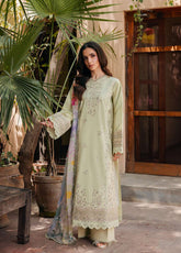 Zync By Florent Luxury Embroidered Lawn 3 Piece Unstitched Suit FL26ZLLV3 D-FZF-2A