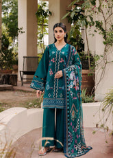 Zync By Florent Luxury Embroidered Lawn 3 Piece Unstitched Suit FL26ZLLV3 D-FZF-3B