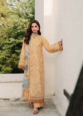 Zync By Florent Luxury Embroidered Lawn 3 Piece Unstitched Suit FL26ZLLV3 D-FZF-8B