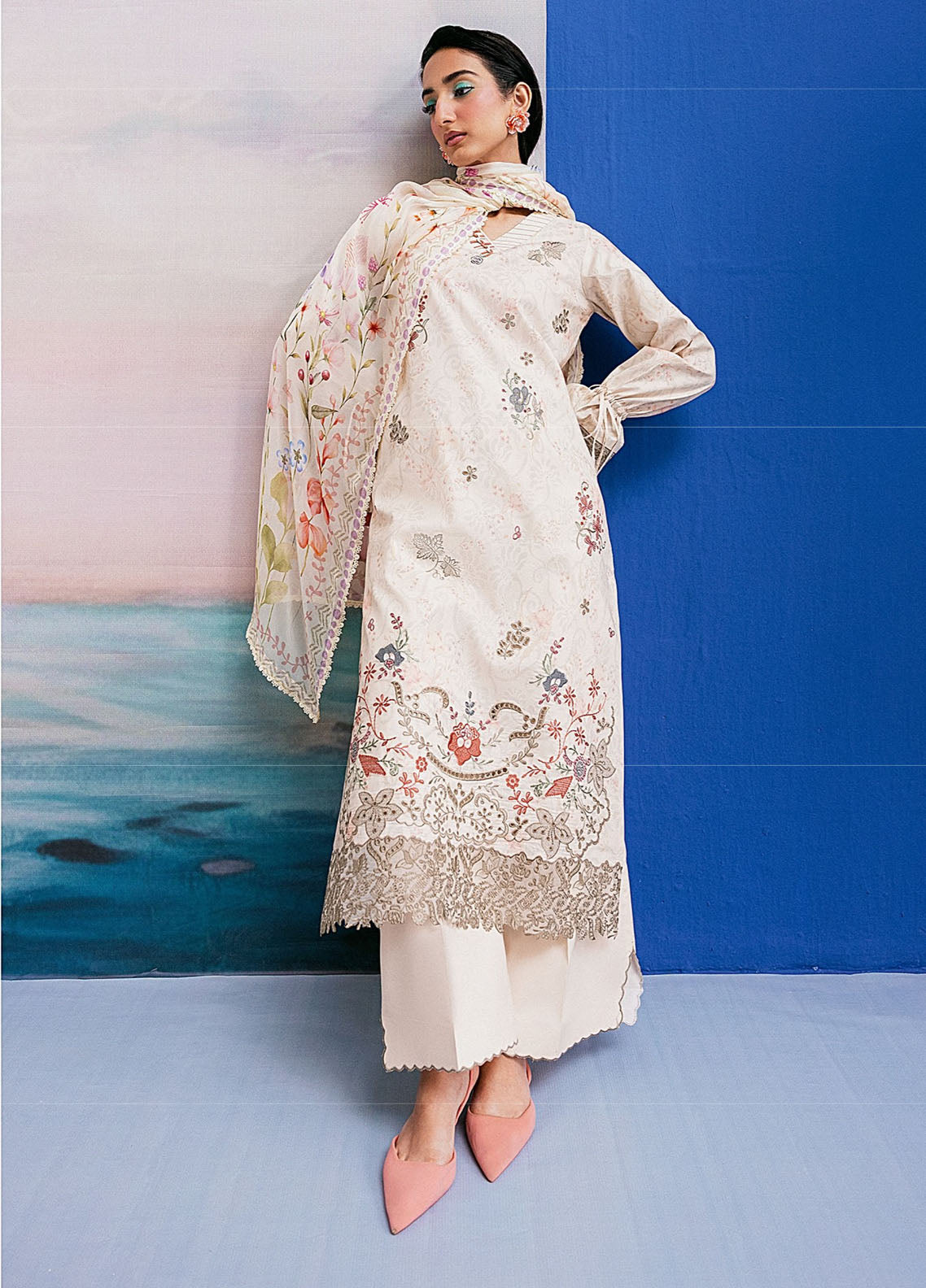 Zync By Florent Printkari Embroidered Lawn 3 Piece Unstitched Suit FL26ZP D-FPK-7B Zync By Florent Printkari Embroidered Lawn 3 Piece Unstitched Suit FL26ZP D-FPK-7B