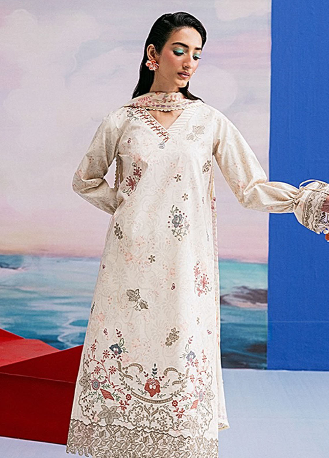 Zync By Florent Printkari Embroidered Lawn 3 Piece Unstitched Suit FL26ZP D-FPK-7B Zync By Florent Printkari Embroidered Lawn 3 Piece Unstitched Suit FL26ZP D-FPK-7B