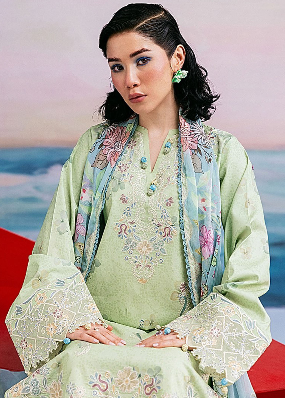 Zync By Florent Printkari Embroidered Lawn 3 Piece Unstitched Suit FL26ZP D-FPK-8B Zync By Florent Printkari Embroidered Lawn 3 Piece Unstitched Suit FL26ZP D-FPK-8B