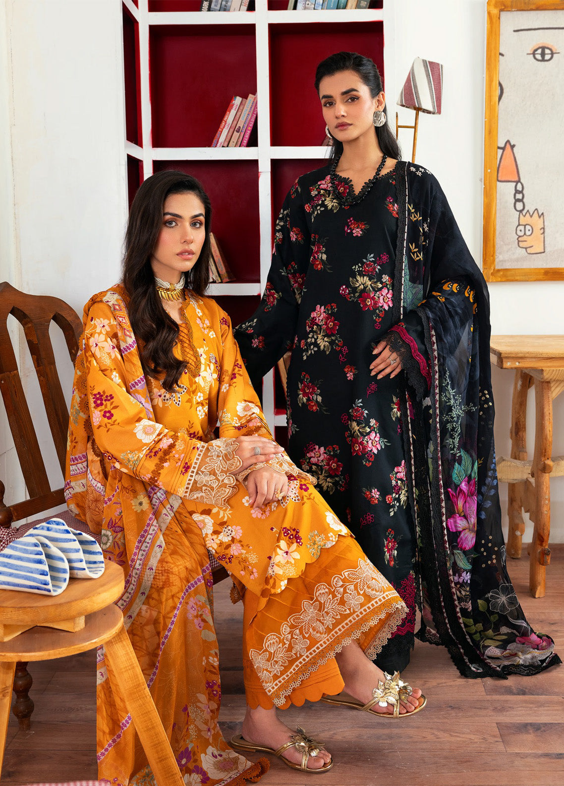 Zync by Florent Embroidered Lawn Suits Unstitched 3 Piece - FL25ZDW FZD-10 Zync by Florent Embroidered Lawn Suits Unstitched 3 Piece - FL25ZDW FZD-10