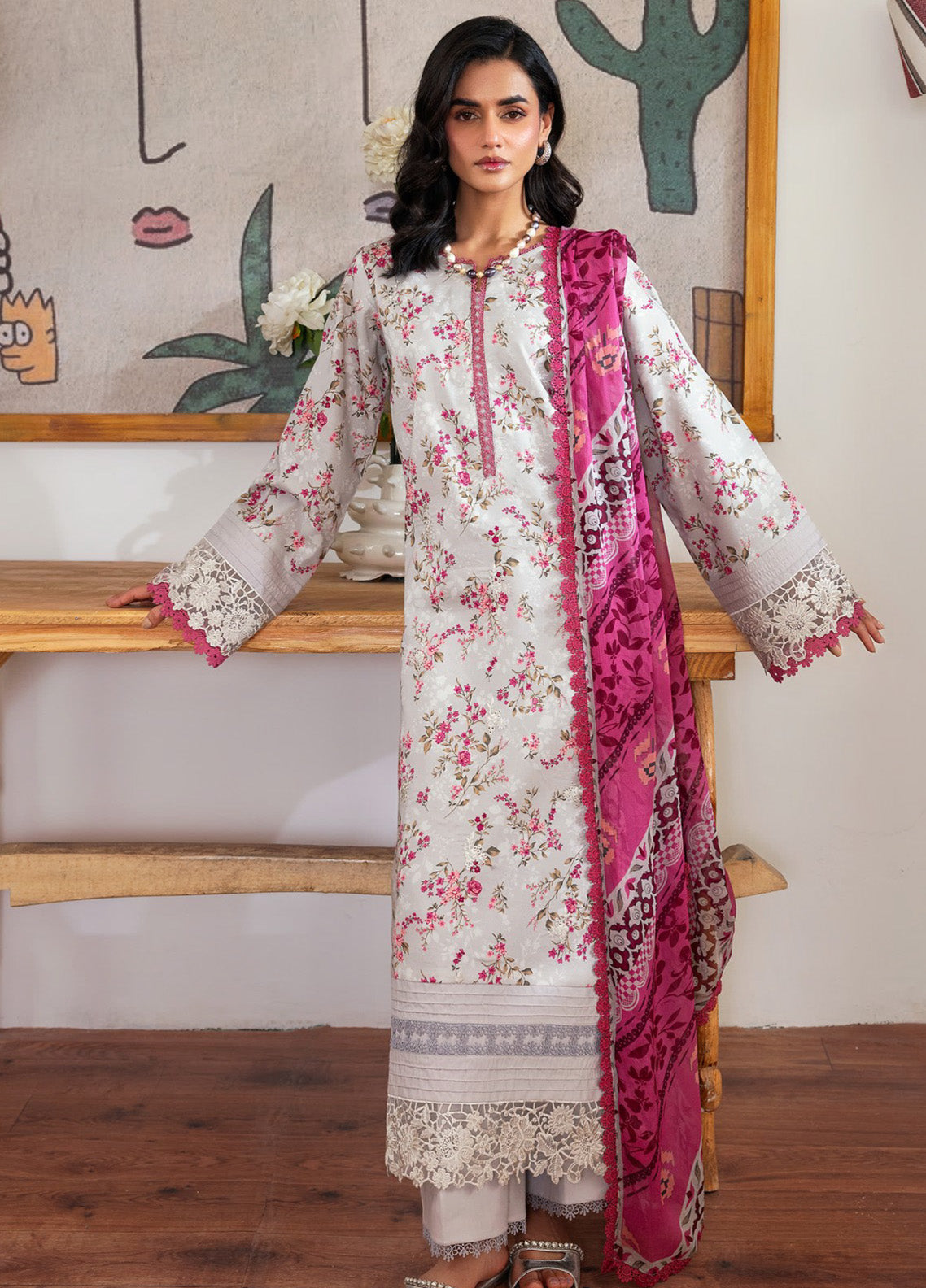 Zync by Florent Embroidered Lawn Suits Unstitched 3 Piece - FL25ZDW FZD-1B Zync by Florent Embroidered Lawn Suits Unstitched 3 Piece - FL25ZDW FZD-1B