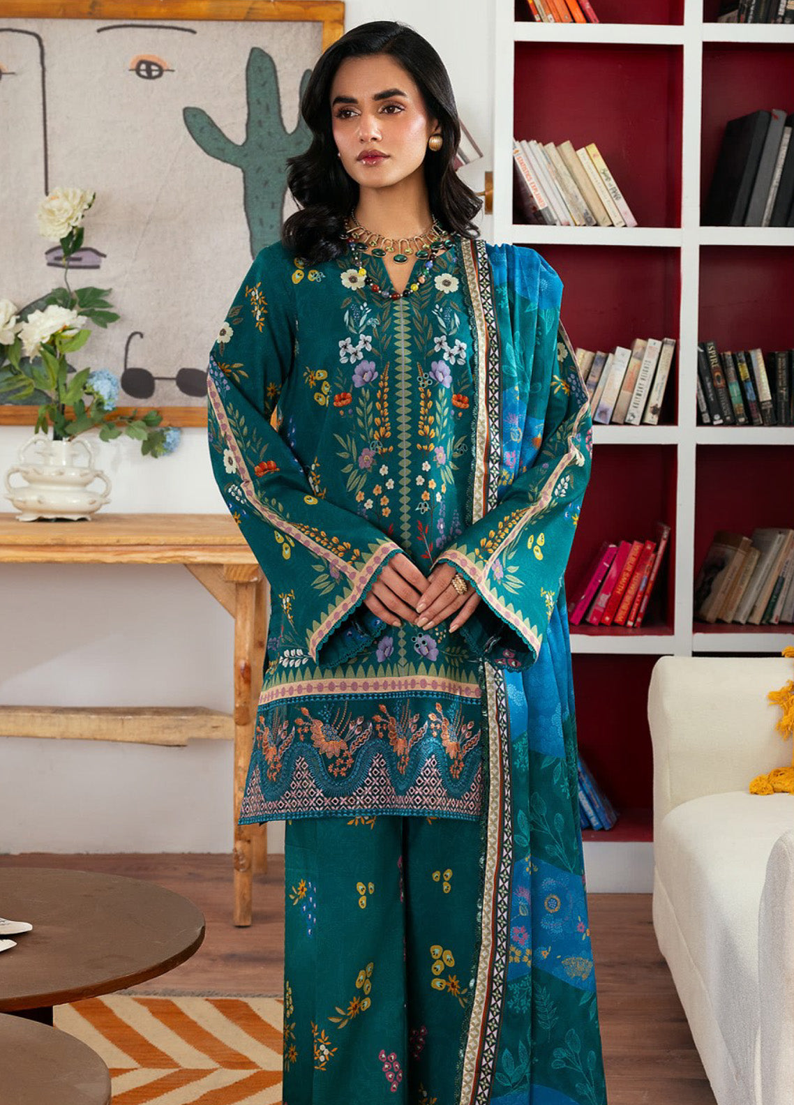 Zync by Florent Embroidered Lawn Suits Unstitched 3 Piece - FL25ZDW FZD-2B Zync by Florent Embroidered Lawn Suits Unstitched 3 Piece - FL25ZDW FZD-2B