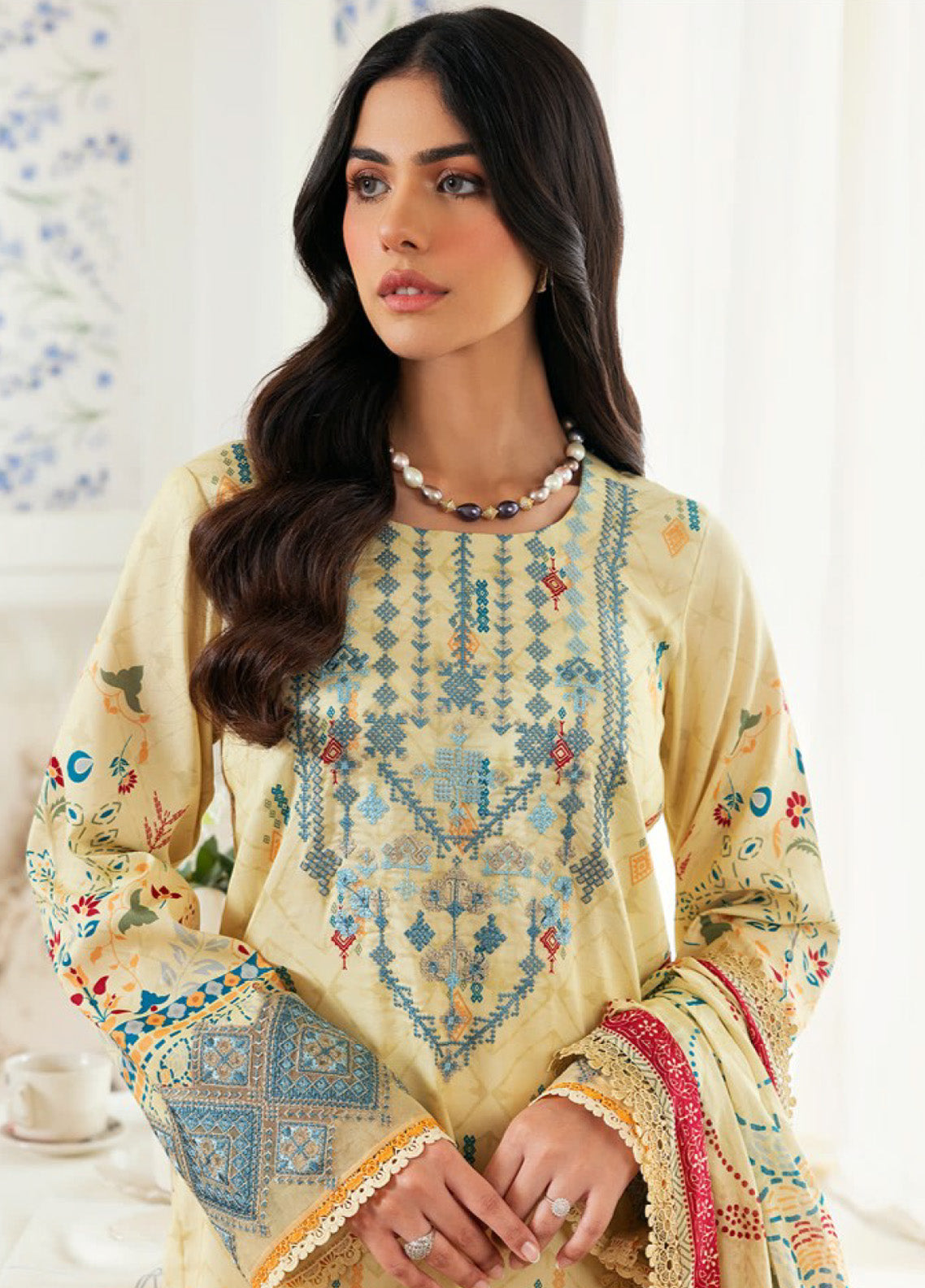 Zync by Florent Embroidered Lawn Suits Unstitched 3 Piece - FL25ZDW FZD-3A Zync by Florent Embroidered Lawn Suits Unstitched 3 Piece - FL25ZDW FZD-3A