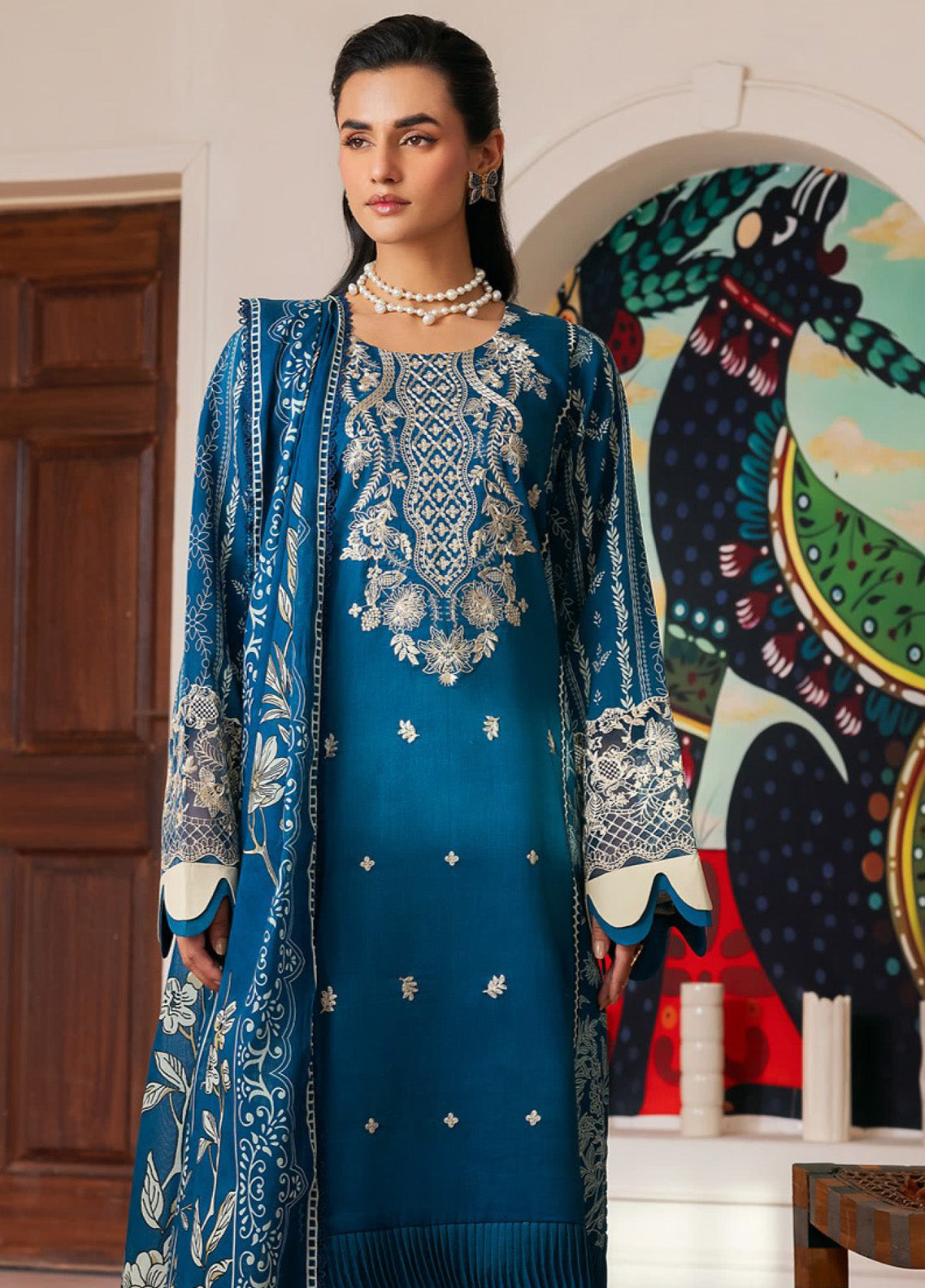 Zync by Florent Embroidered Lawn Suits Unstitched 3 Piece - FL25ZDW FZD-4B Zync by Florent Embroidered Lawn Suits Unstitched 3 Piece - FL25ZDW FZD-4B