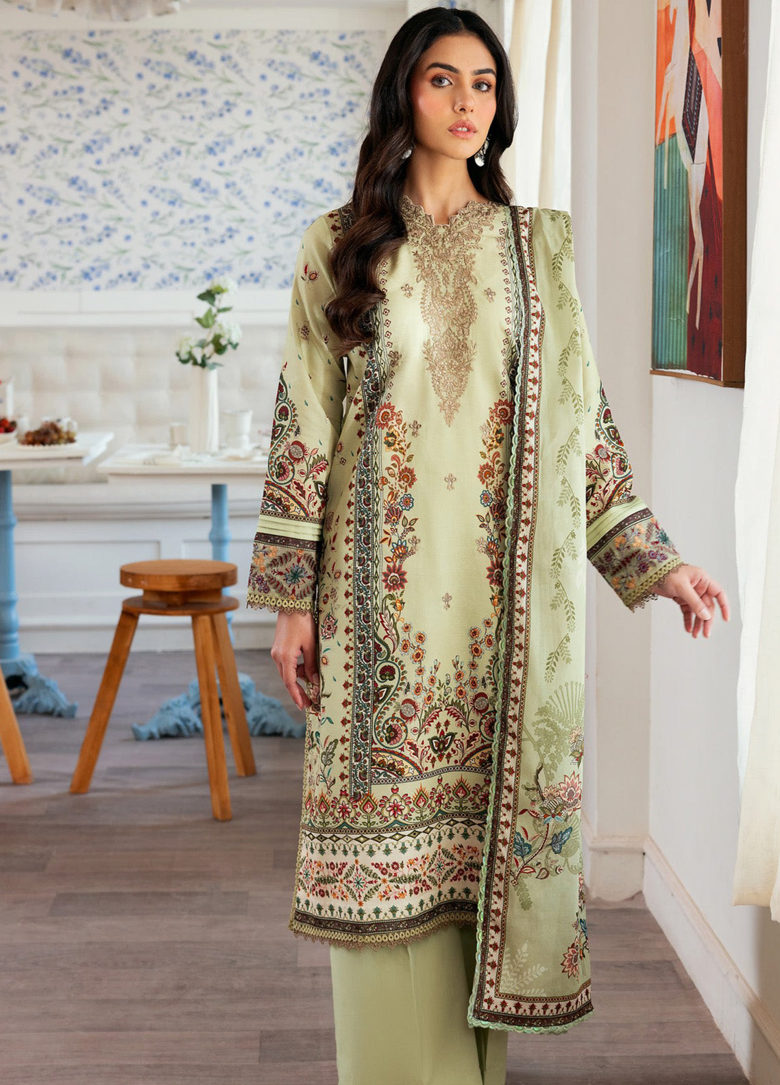 Zync by Florent Embroidered Lawn Suits Unstitched 3 Piece - FL25ZDW FZD-5A Zync by Florent Embroidered Lawn Suits Unstitched 3 Piece - FL25ZDW FZD-5A