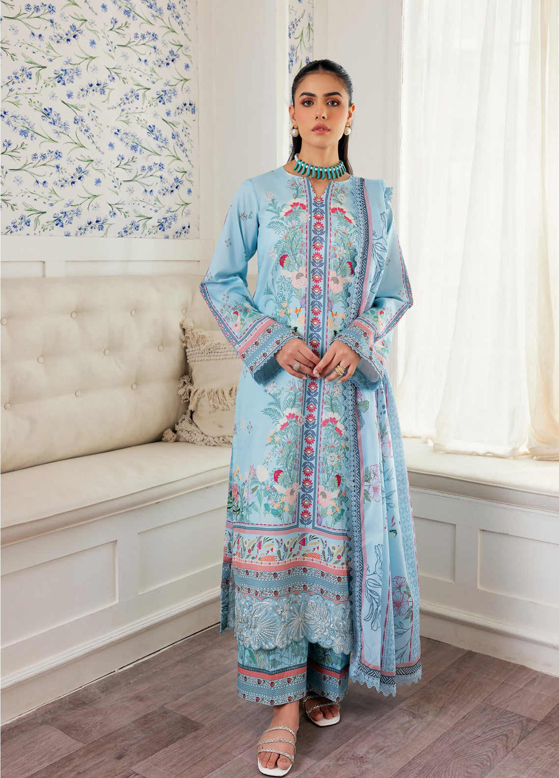 Zync by Florent Embroidered Lawn Suits Unstitched 3 Piece - FL25ZDW FZD-6A Zync by Florent Embroidered Lawn Suits Unstitched 3 Piece - FL25ZDW FZD-6A