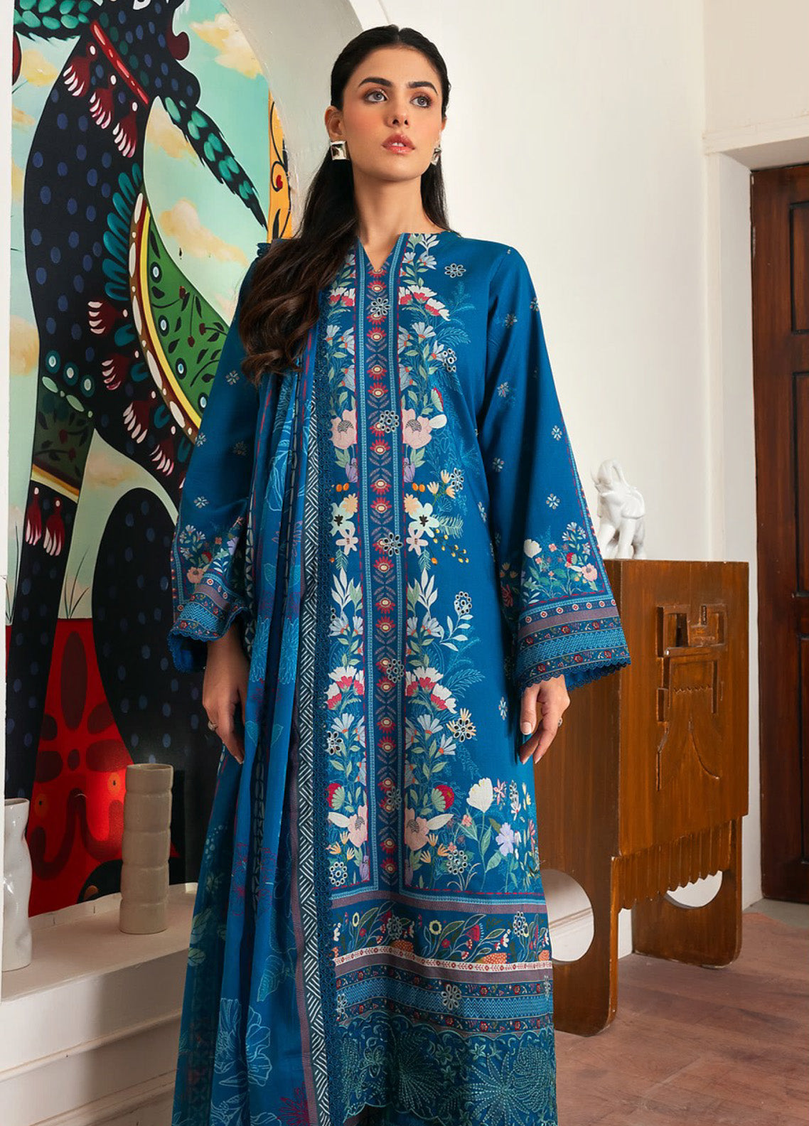 Zync by Florent Embroidered Lawn Suits Unstitched 3 Piece - FL25ZDW FZD-6B Zync by Florent Embroidered Lawn Suits Unstitched 3 Piece - FL25ZDW FZD-6B