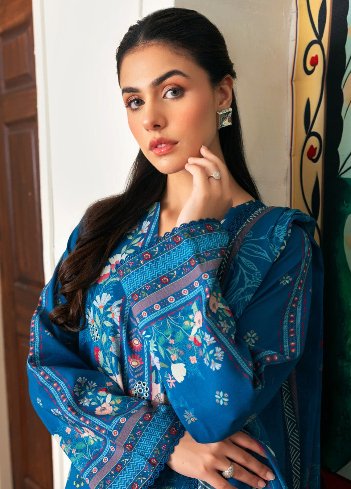 Zync by Florent Embroidered Lawn Suits Unstitched 3 Piece - FL25ZDW FZD-6B Zync by Florent Embroidered Lawn Suits Unstitched 3 Piece - FL25ZDW FZD-6B