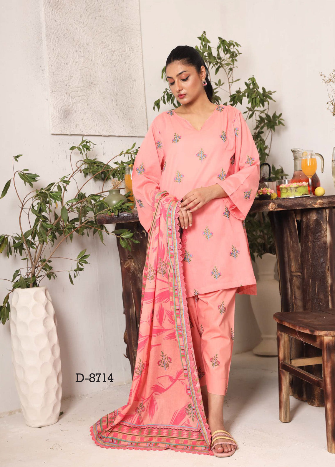 Zyra by Rashid Textile Embroidered Lawn Suits Unstitched 3 Piece - RT25ZL 8714 Zyra by Rashid Textile Embroidered Lawn Suits Unstitched 3 Piece - RT25ZL 8714