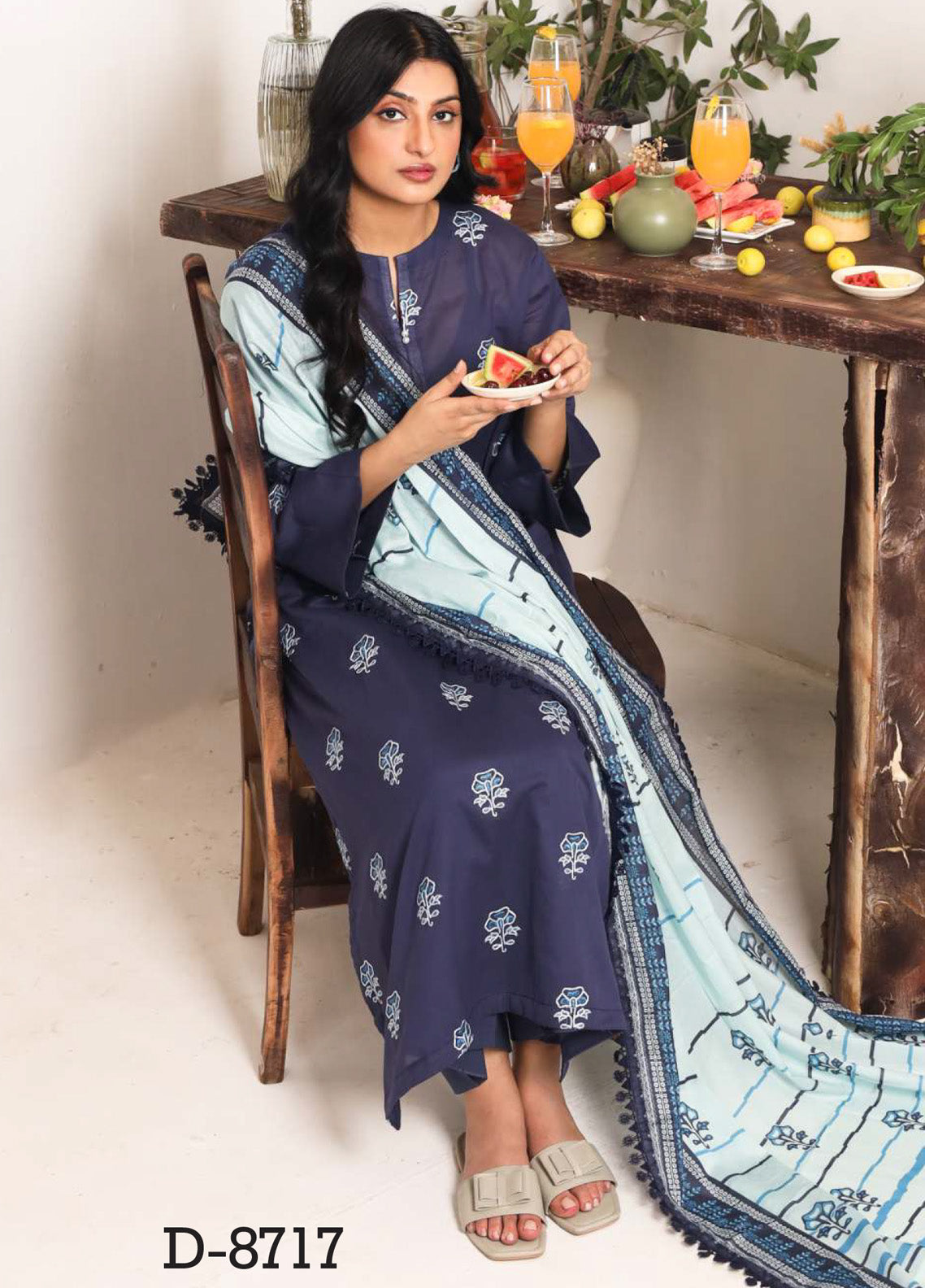 Zyra by Rashid Textile Embroidered Lawn Suits Unstitched 3 Piece - RT25ZL 8717 Zyra by Rashid Textile Embroidered Lawn Suits Unstitched 3 Piece - RT25ZL 8717