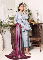 Zyra by Rashid Textile Embroidered Lawn Suits Unstitched 3 Piece - RT25ZL 8719