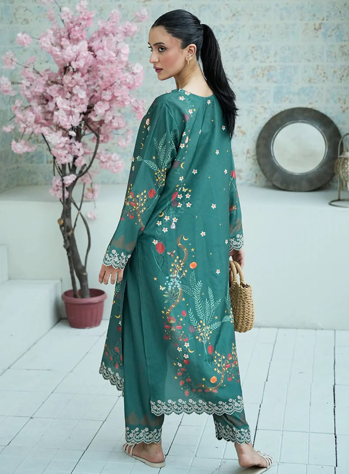 Zyrae Printed Lawn 2 Piece Stitched Shirt Trouser ZYR26SPL D-TEAL GARDEN Zyrae Printed Lawn 2 Piece Stitched Shirt Trouser ZYR26SPL D-TEAL GARDEN