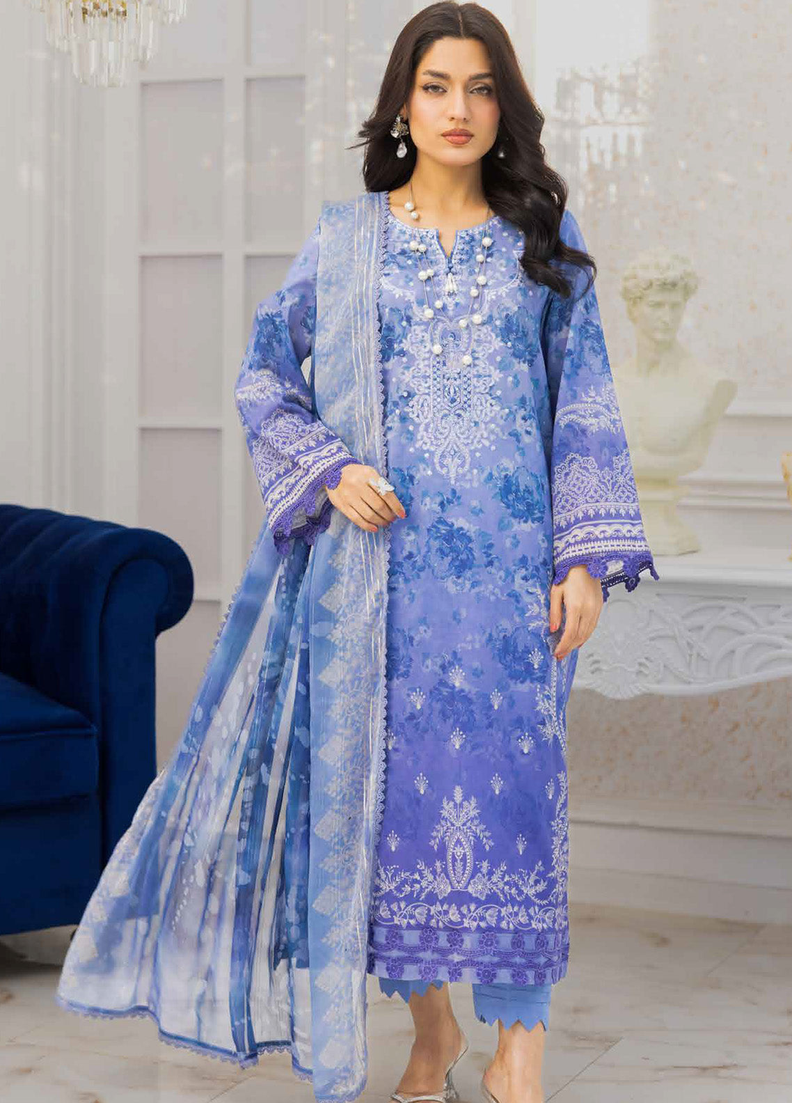 Aafreen By Riaz Arts Laser Embroidered Lawn 3 Piece Unstitched Suit RA25LEL AF-212 Aafreen By Riaz Arts Laser Embroidered Lawn 3 Piece Unstitched Suit RA25LEL AF-212