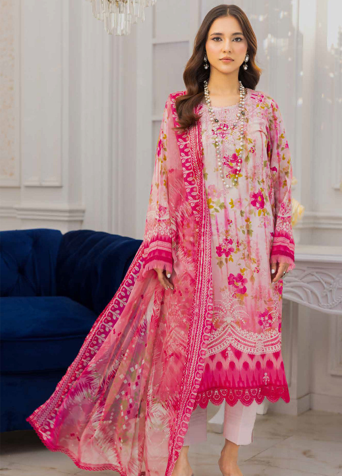 Aafreen By Riaz Arts Laser Embroidered Lawn 3 Piece Unstitched Suit RA25LEL AF-213 Aafreen By Riaz Arts Laser Embroidered Lawn 3 Piece Unstitched Suit RA25LEL AF-213