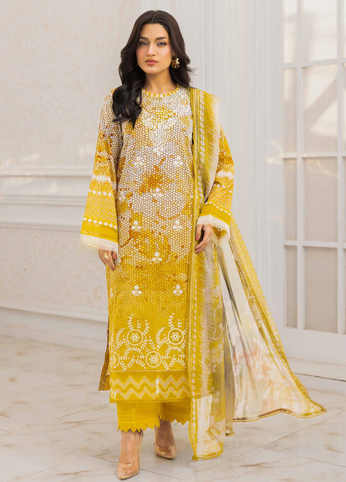 Aafreen By Riaz Arts Laser Embroidered Lawn 3 Piece Unstitched Suit RA25LEL AF-214 Aafreen By Riaz Arts Laser Embroidered Lawn 3 Piece Unstitched Suit RA25LEL AF-214