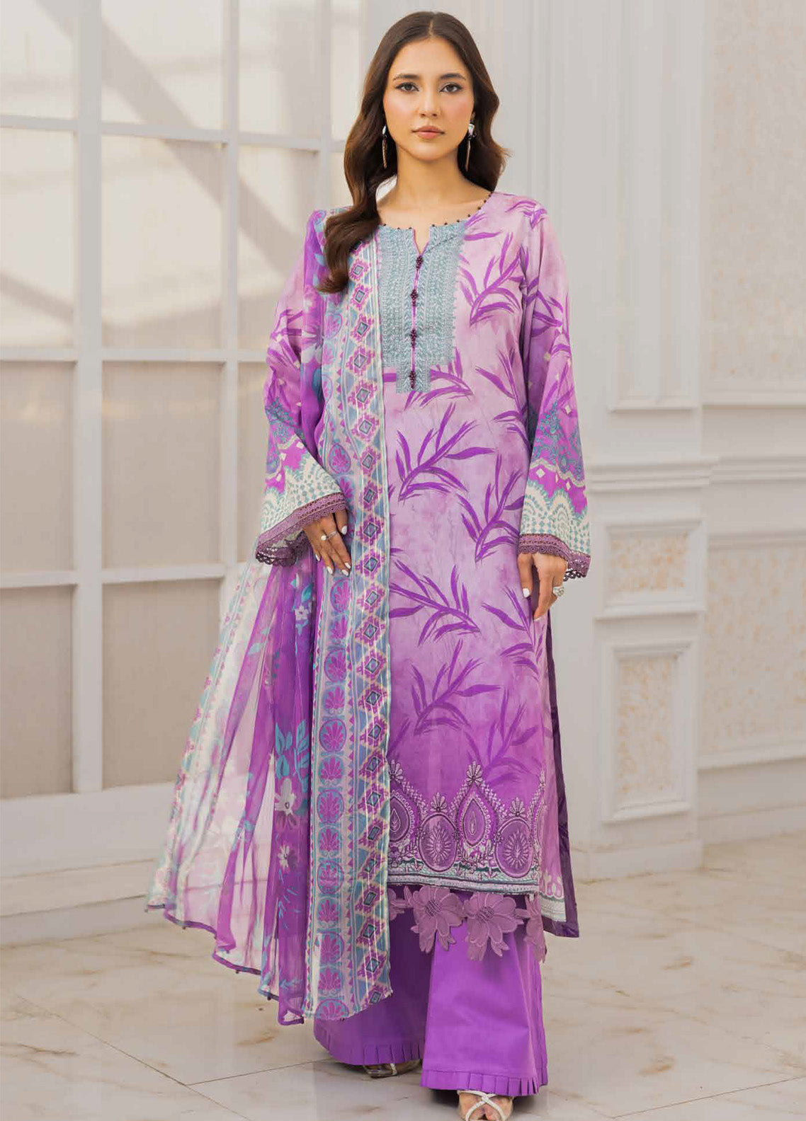 Aafreen By Riaz Arts Laser Embroidered Lawn 3 Piece Unstitched Suit RA25LEL AF-215 Aafreen By Riaz Arts Laser Embroidered Lawn 3 Piece Unstitched Suit RA25LEL AF-215