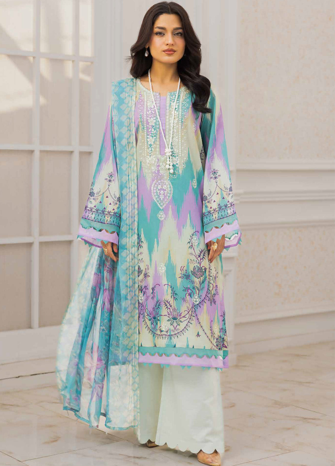 Aafreen By Riaz Arts Laser Embroidered Lawn 3 Piece Unstitched Suit RA25LEL AF-216 Aafreen By Riaz Arts Laser Embroidered Lawn 3 Piece Unstitched Suit RA25LEL AF-216