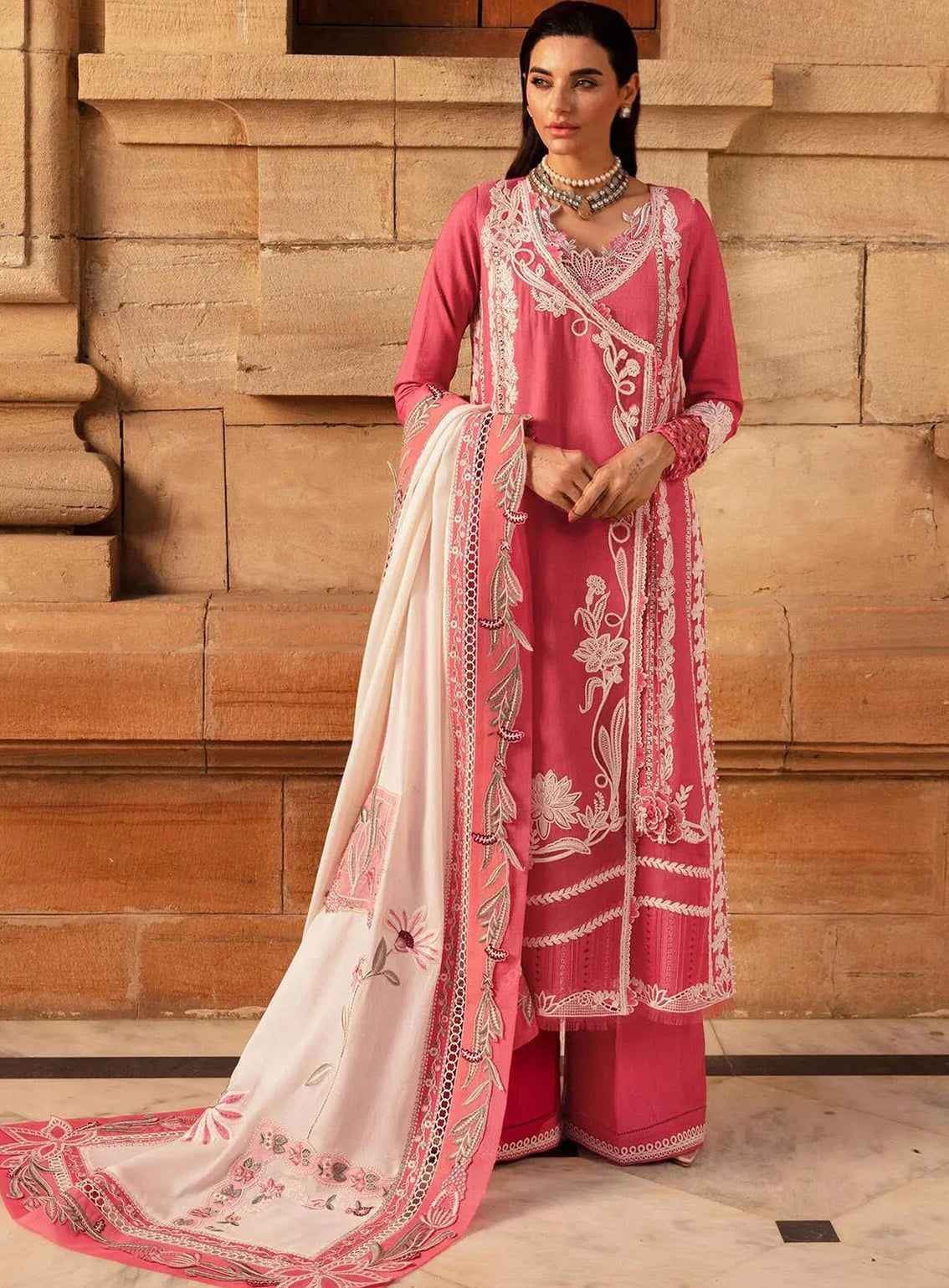 Aaleen By Crimson Embroidered Karandi 3 Piece Unstitched Suit CSS24AW D-02 PHULON KI DASTAAN Aaleen By Crimson Embroidered Karandi 3 Piece Unstitched Suit CSS24AW D-02 PHULON KI DASTAAN